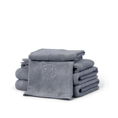 Damask towels 4 pcs, Ocean Grey