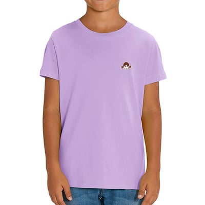 Tshirt, Lavendel m. Lille ansigt
