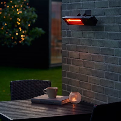 Patio heater for wall 1500 watts Black