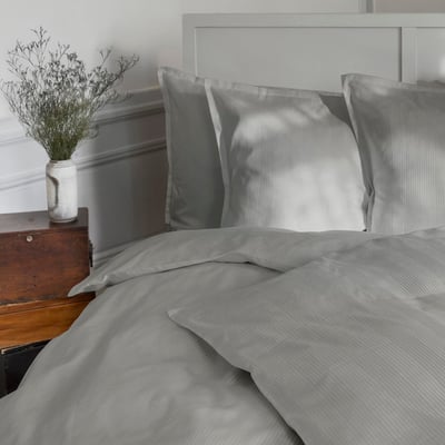 Bedding, 220 cm - Gray, Double stripe