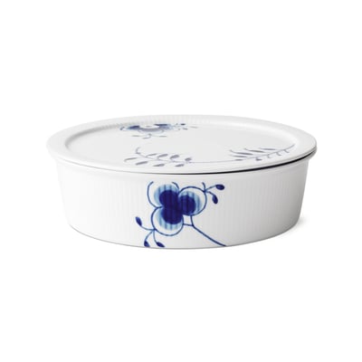 Blue Mega Fluted bowl with lid - 145 cl.