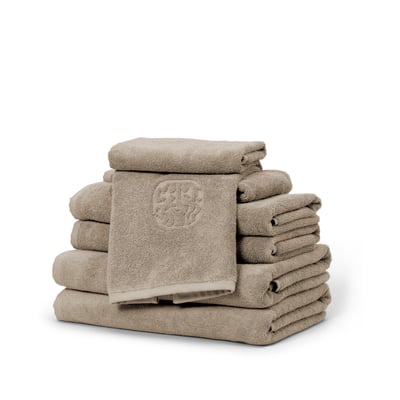 Damask towels 6 pieces, Light Oak