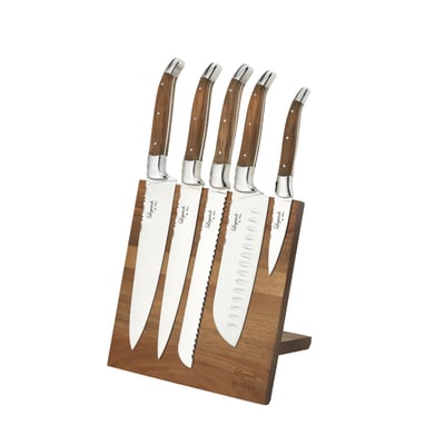 Laguiole By Hâws Chef's Set 5 Pieces with Knife Block