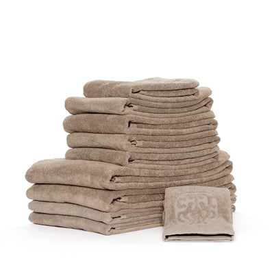 Damask towels 10 pcs, Light Oak