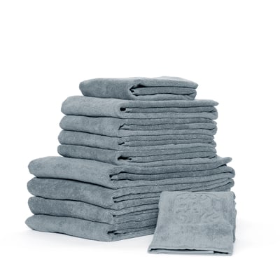 Damask håndklæder 10 stk, Ocean Grey