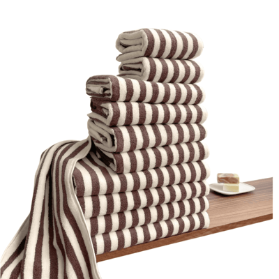 Towel package - Choco stripe XL