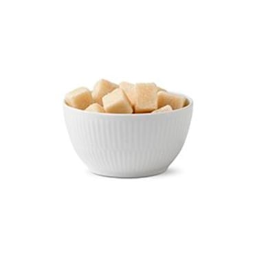 White Fluted sugar bowl