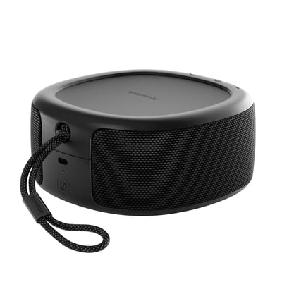 Malibu speaker with solar technology, black