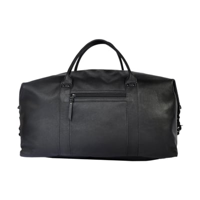 Leather travel bag - black
