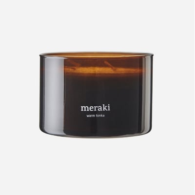 Scented candle, Warm tonka, Brown 
