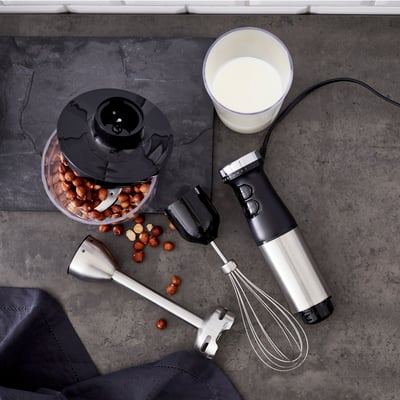 Stick blender with accessories