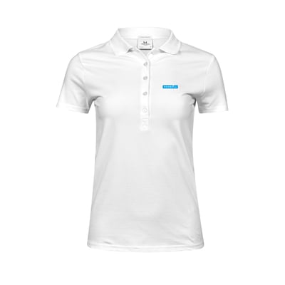 Polo shirt deluxe in white - Ladies