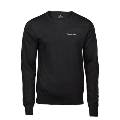 Crew neck knit, Mens Black