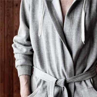 Koste Linnewäfveri bathrobe, gray size XXL