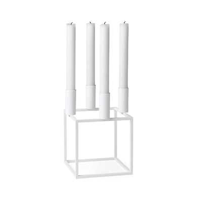  4 candlesticks, white