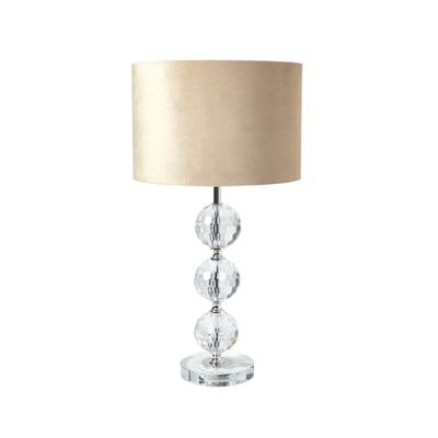 Table lamp, glass - beige shade