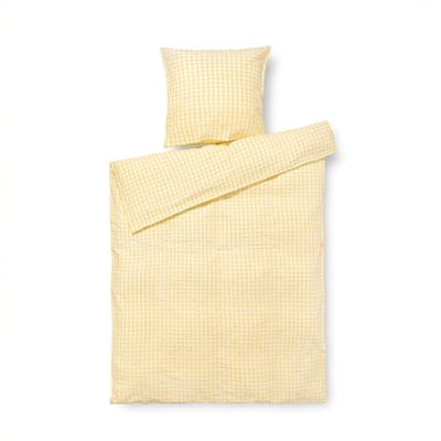 Bæk & Bølge sengelinned gul/hvid, 1 sæt