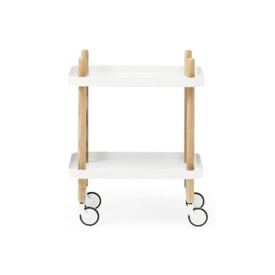 Block rolling table, white