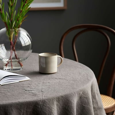 Linen tablecloth, gray 140x270 cm.