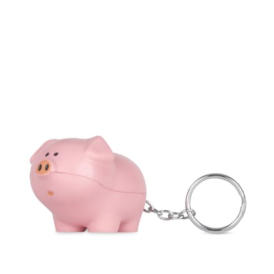 Keyring - soft foam pig