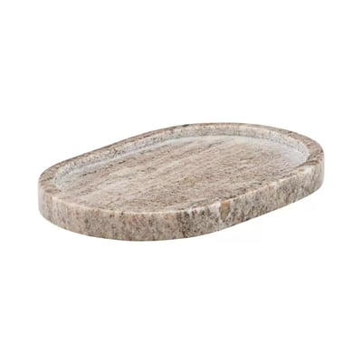 Marmor, oval bakke, Marble 19,5 cm
