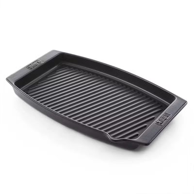 Ceramic grill dish for oven or grill