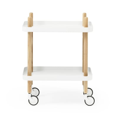 Block rolling table, white