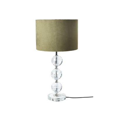Table lamp, glass - green shade